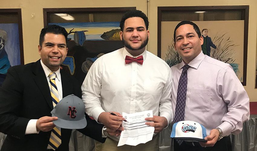 Pictured L-R:  Mentor Tommy Torres, Jose Acevedo, Coach Melvin Martinez