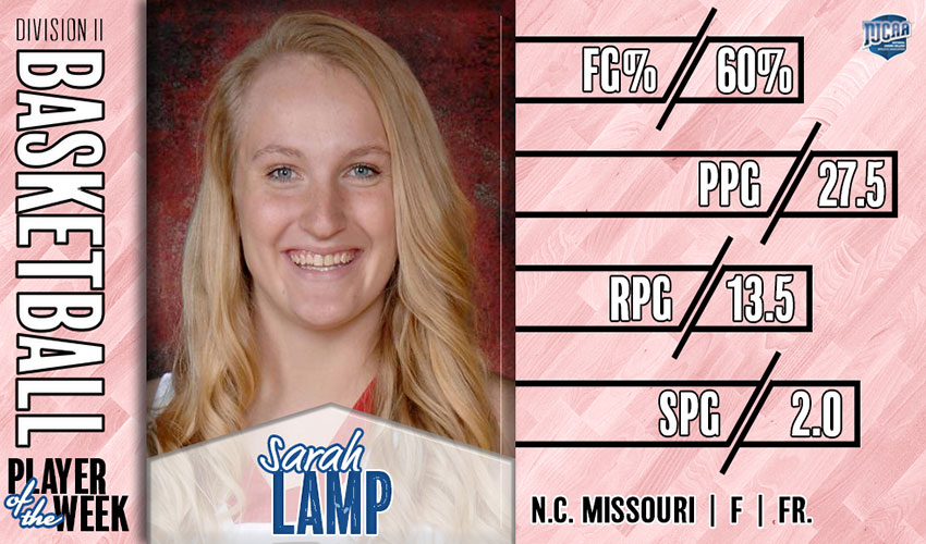 NCMC Freshman Sarah Lamp Named NJCAA Player of the Week